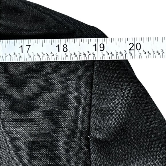 John Ashford Mens Classic Sport Coat Blazer 3 Button Black Linen Poly Blend 42R - Picture 12 of 13